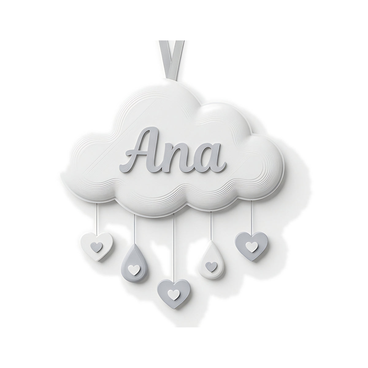 Porta-maternidade Nuvem Chuva de Amor com nome — Rucca 3D