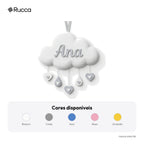 Porta-maternidade Nuvem Chuva de Amor com nome — Rucca 3D