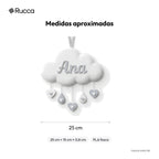 Porta-maternidade Nuvem Chuva de Amor com nome — Rucca 3D