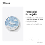 Porta-maternidade redondo Céu Estrelado com nome — Rucca 3D