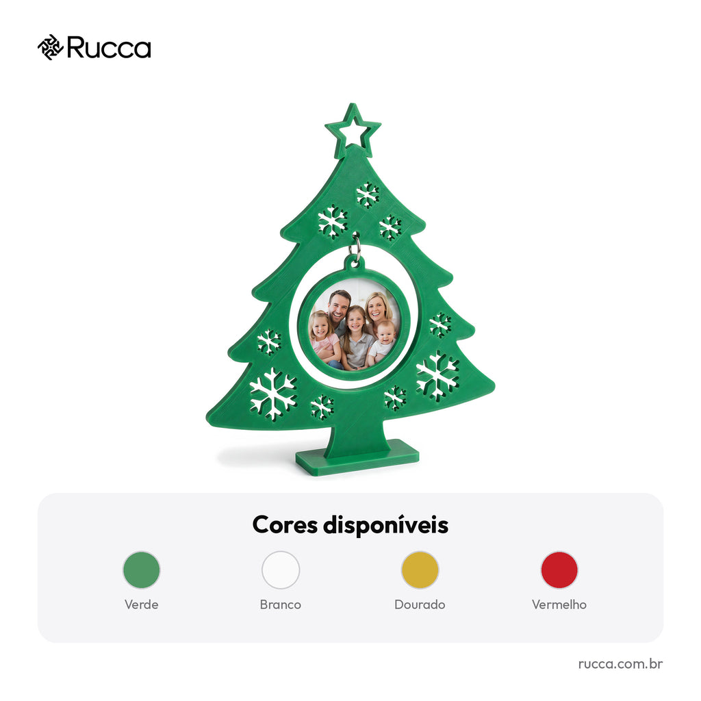 Porta-Retrato Árvore de Natal com Foto – Rucca 3D