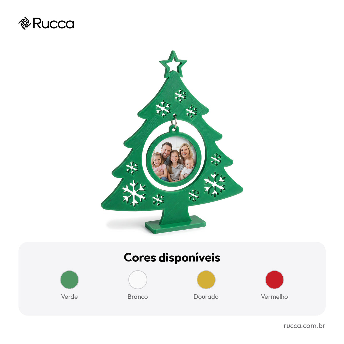 Porta-Retrato Árvore de Natal com Foto – Rucca 3D