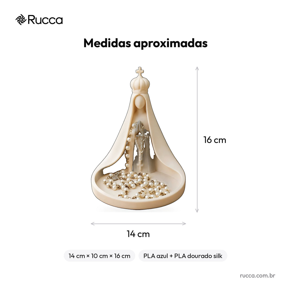 Porta-Terço Nossa Senhora Aparecida — Rucca 3D