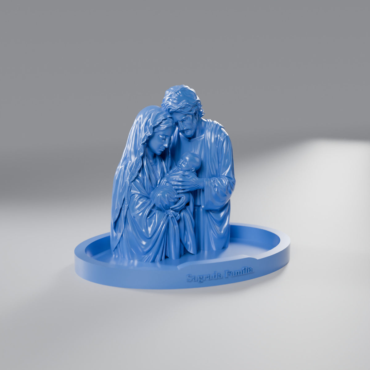 Porta-Terço Sagrada Família, Azul Perolado