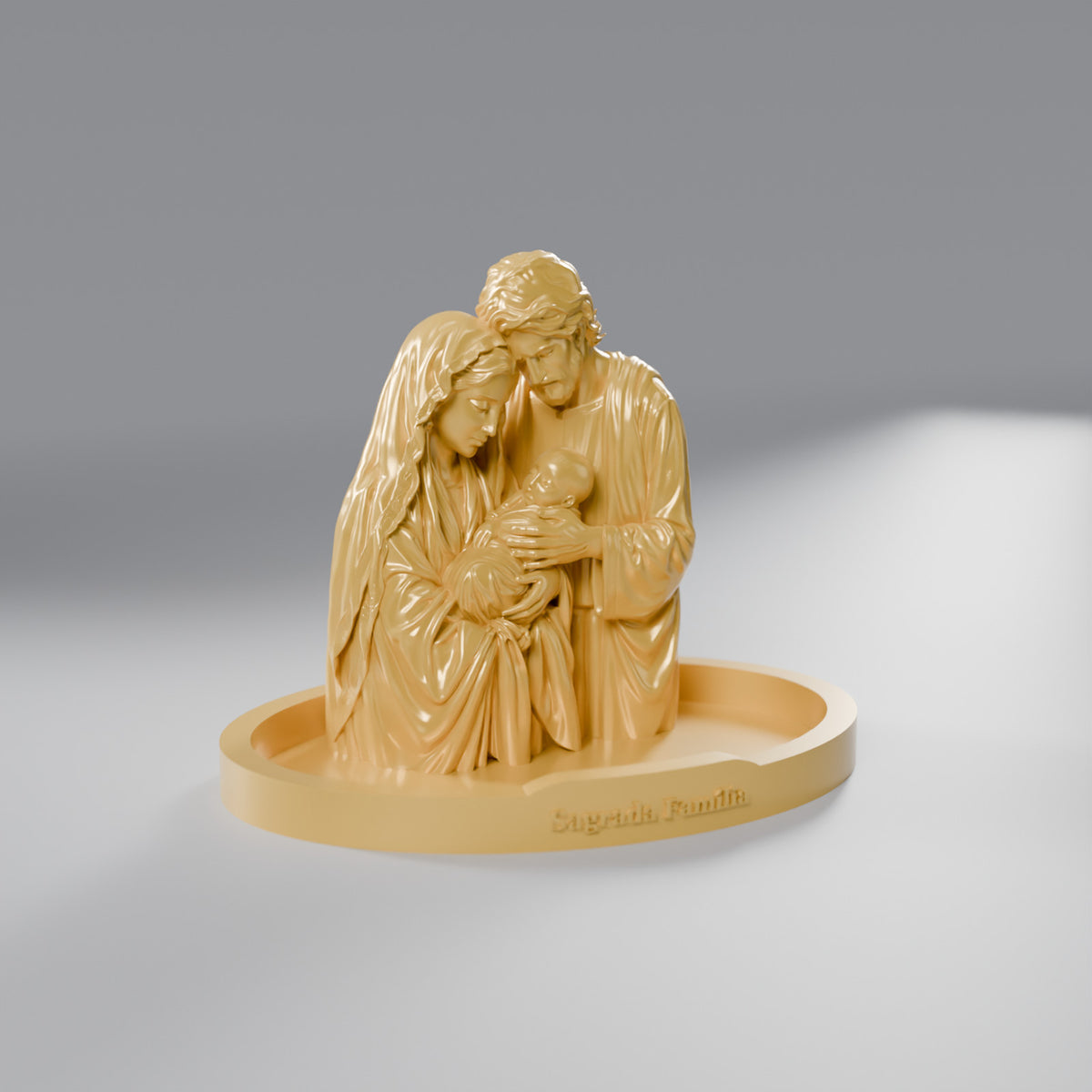 Porta-Terço Sagrada Família, Dourado