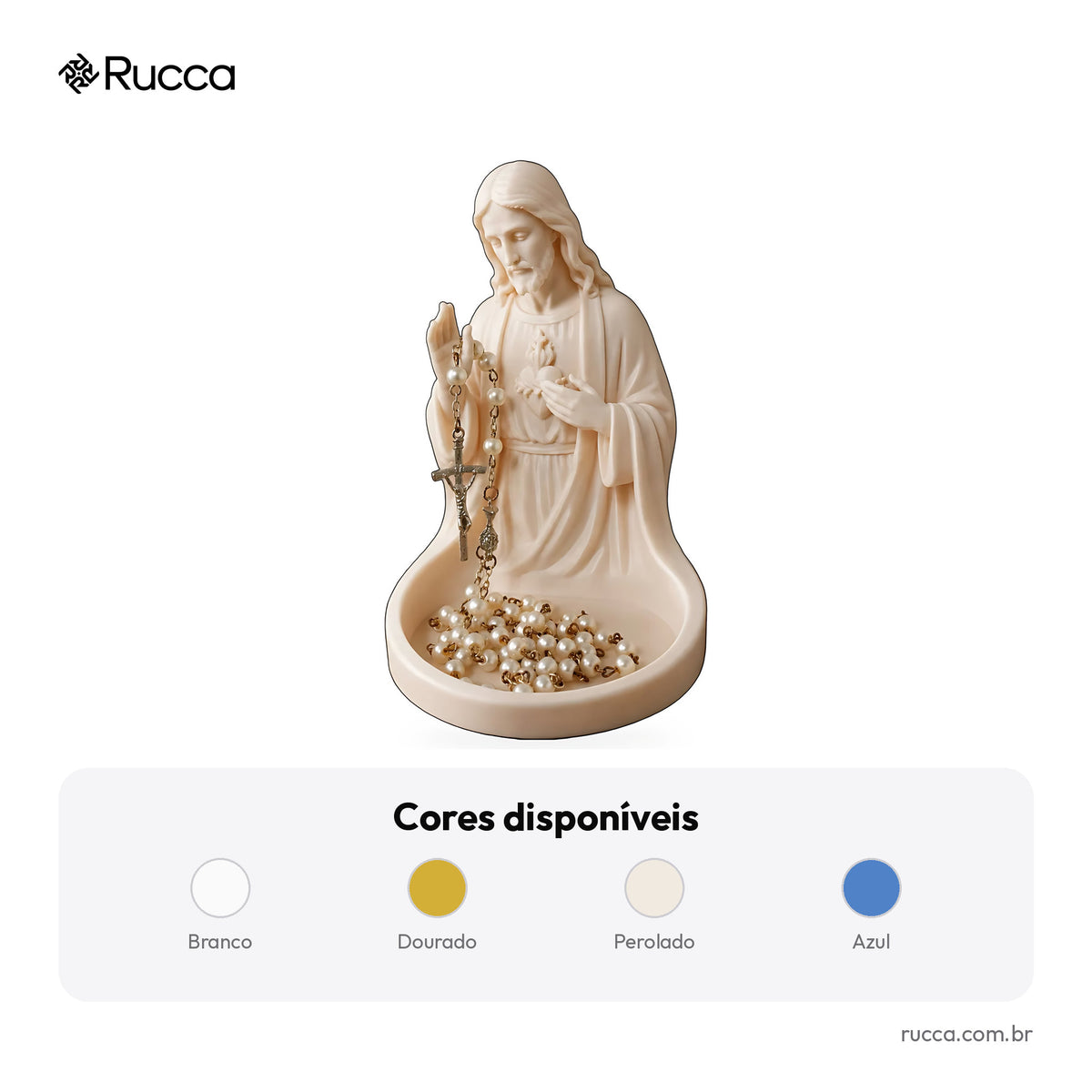Porta-Terço Sagrado Coração de Jesus — Rucca 3D