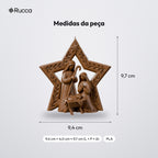 Presépio Estrela Estilo Entalhado: medidas