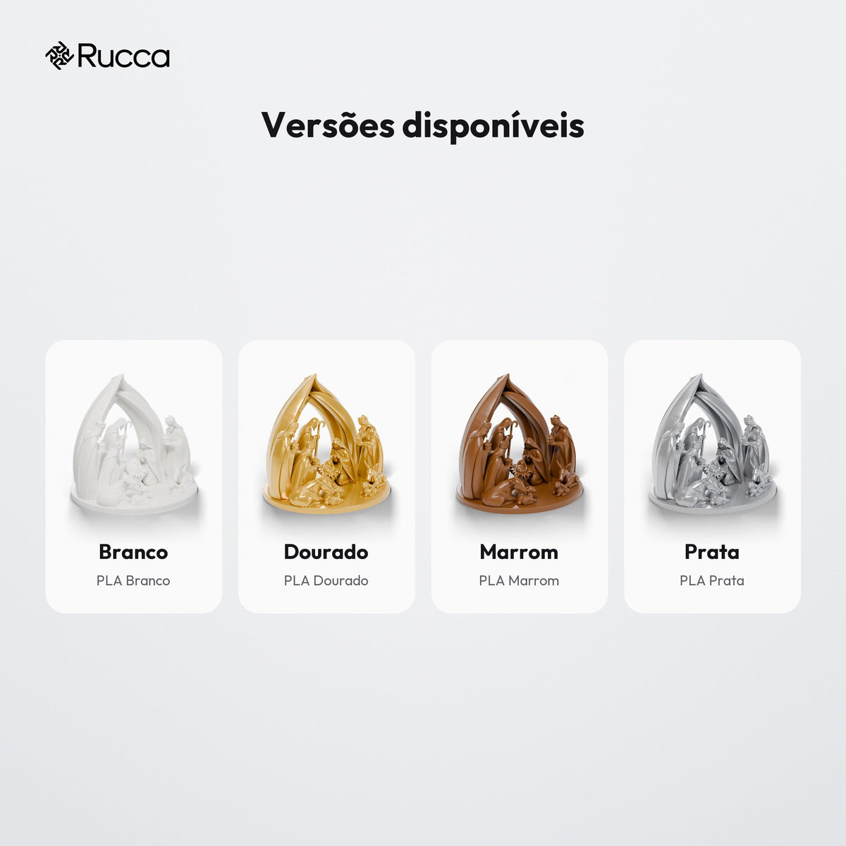 Presépio Minimalista Completo com Arco, Reis Magos e Animais: versões disponíveis