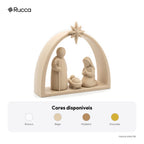 Presépio Moderno Minimalista Sagrada Família com Estrela — Rucca 3D