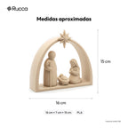 Presépio Moderno Minimalista Sagrada Família com Estrela — Rucca 3D