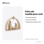 Presépio Moderno Minimalista Sagrada Família com Estrela — Rucca 3D
