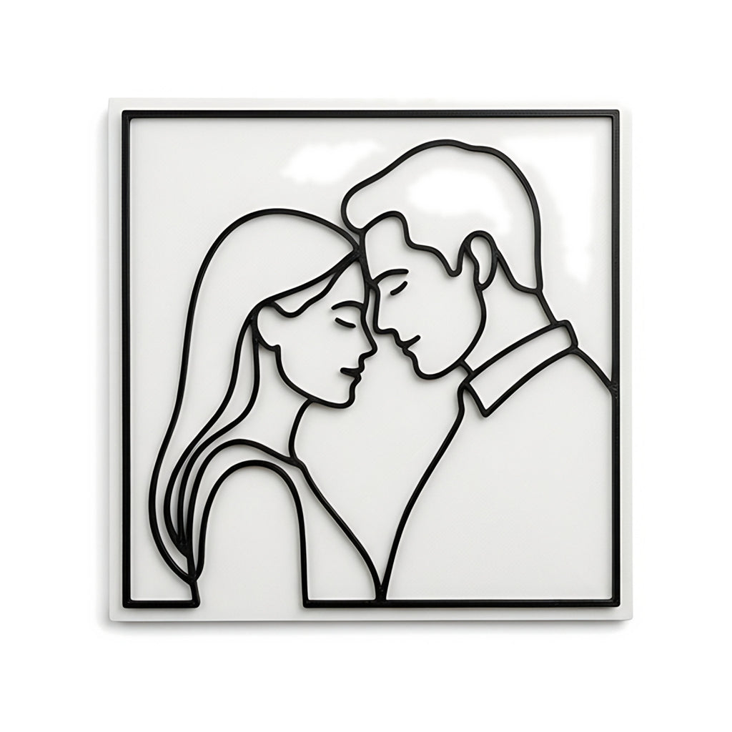 Quadro Line Art 3D a partir da Foto — Rucca 3D