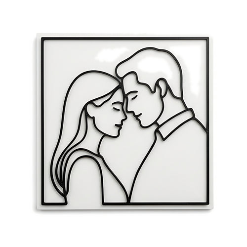 Quadro Line Art 3D a partir da Foto — Rucca 3D