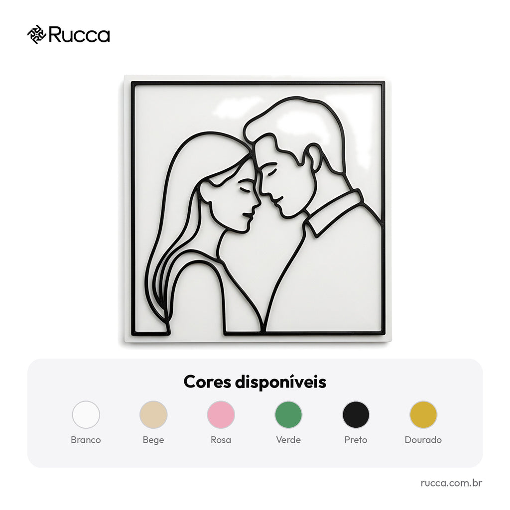 Quadro Line Art 3D a partir da Foto — Rucca 3D