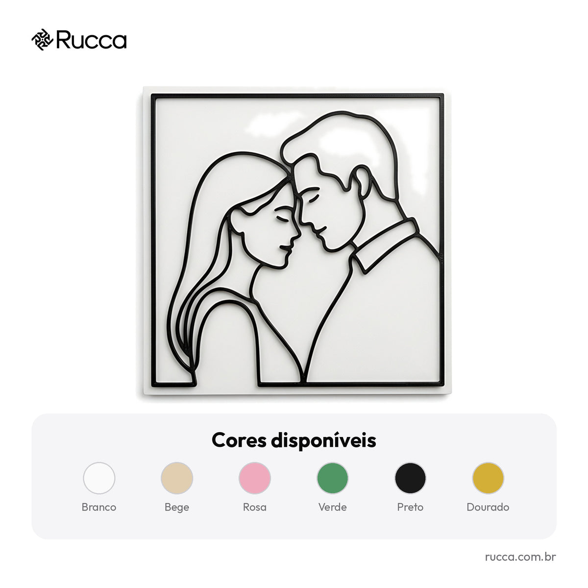 Quadro Line Art 3D a partir da Foto — Rucca 3D