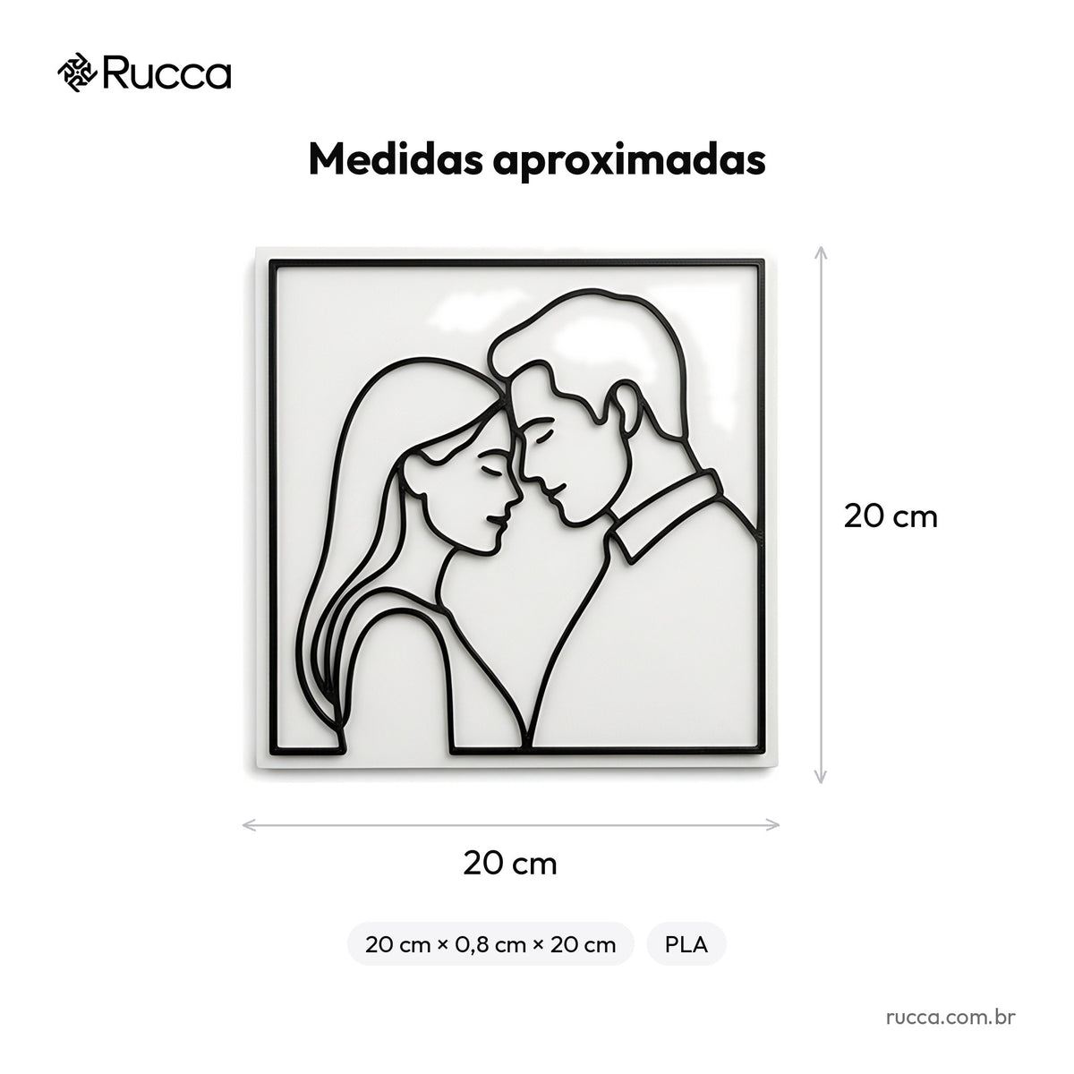 Quadro Line Art 3D a partir da Foto — Rucca 3D