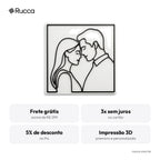 Quadro Line Art 3D a partir da Foto — Rucca 3D
