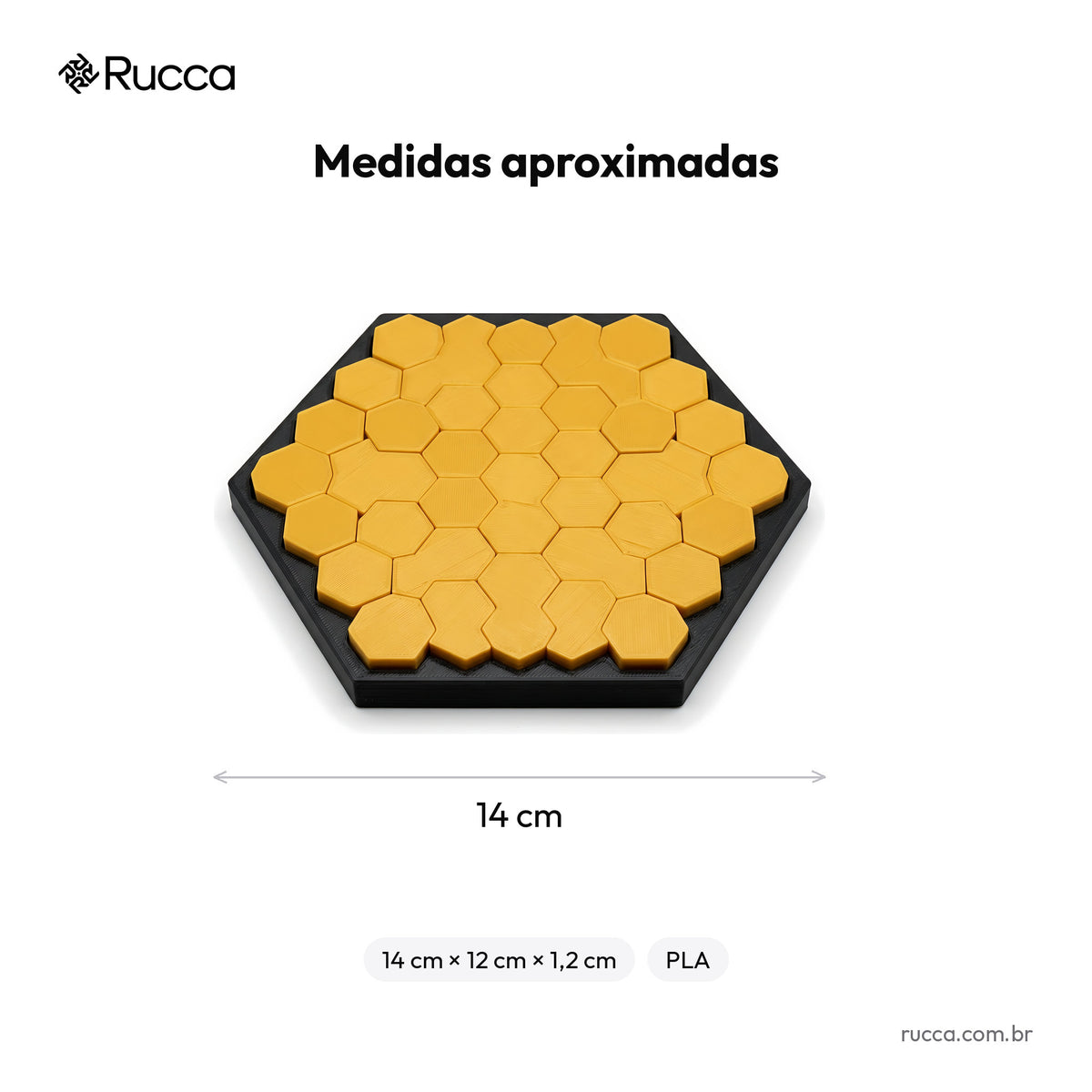 Quebra-Cabeça Colmeia Hexagonal — Rucca 3D