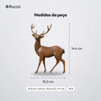 Rena Decorativa Low Poly em Pé: medidas