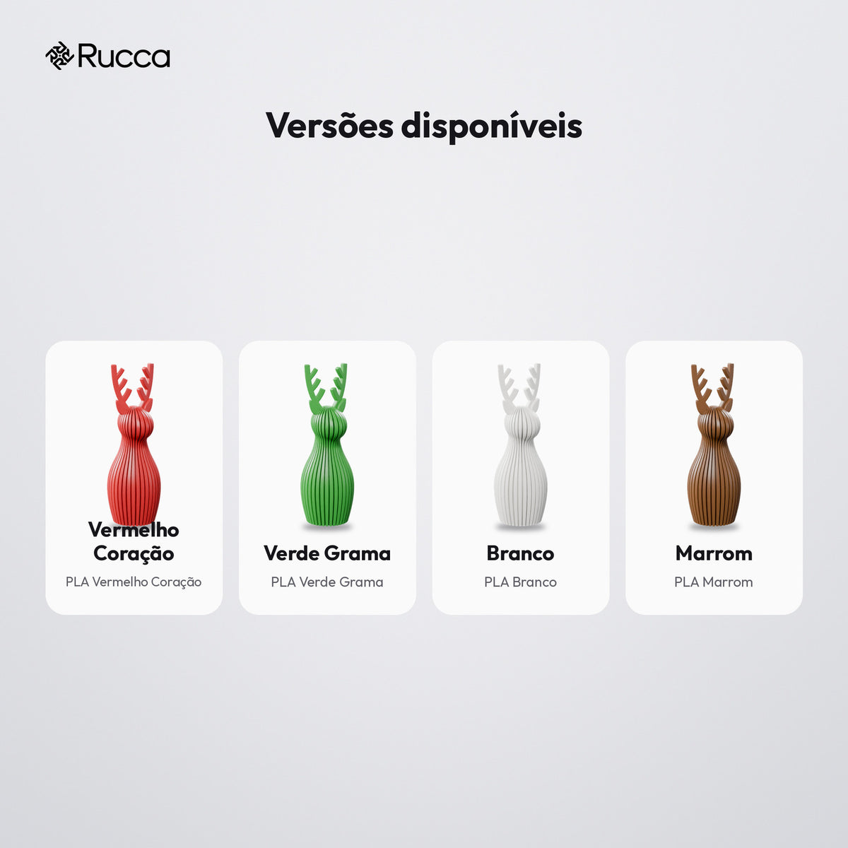 Rena Natalina Minimalista Japandi 13,5 cm: versões disponíveis