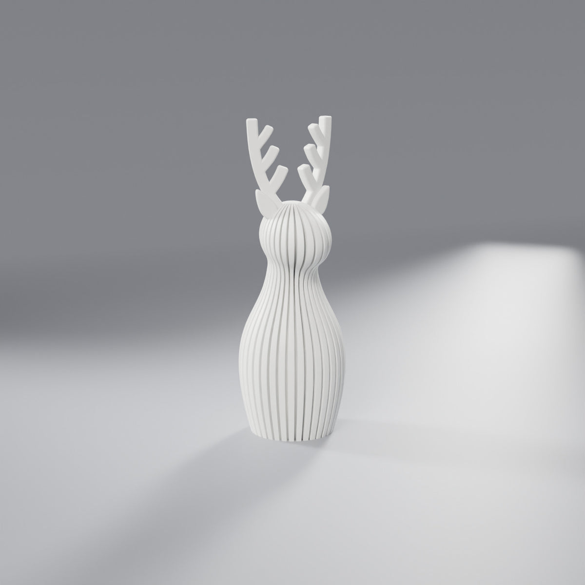Rena Natalina Minimalista Japandi 13,5 cm, Branco