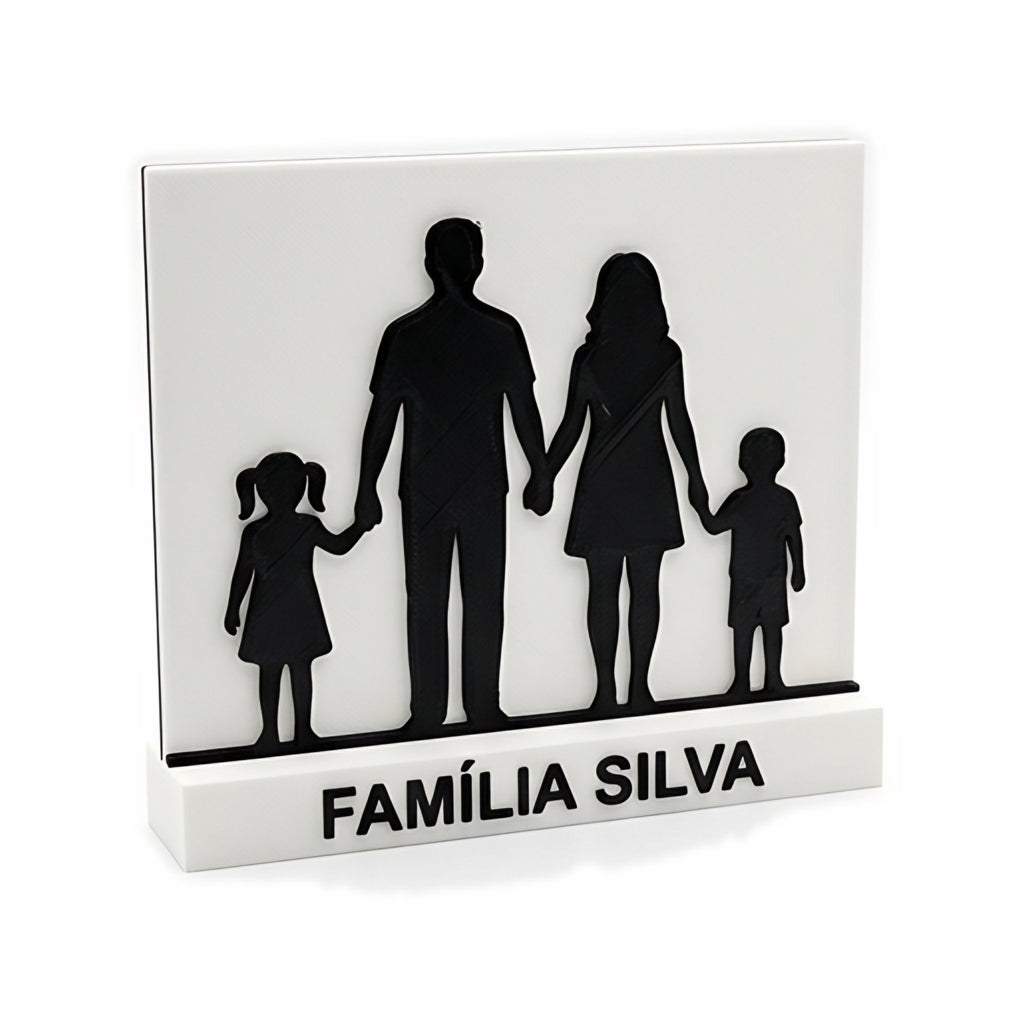 Silhueta Personalizada da Família ou do Casal — Rucca 3D