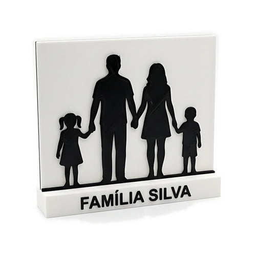 Silhueta Personalizada da Família ou do Casal — Rucca 3D