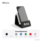 Suporte de Celular de Mesa com Logo — Rucca 3D