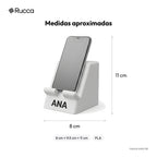 Suporte de celular de mesa com nome — Rucca 3D