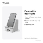 Suporte de celular de mesa com nome — Rucca 3D
