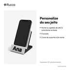 Suporte de Celular de Mesa com Nome — Rucca 3D