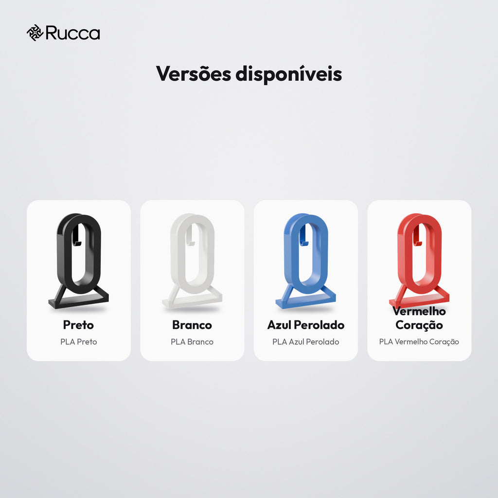 Suporte de Mesa para Headphone com Gancho para Cabo: versões disponíveis