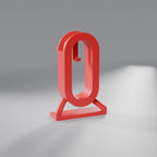 Suporte de Mesa para Headphone com Gancho para Cabo, Vermelho Coração