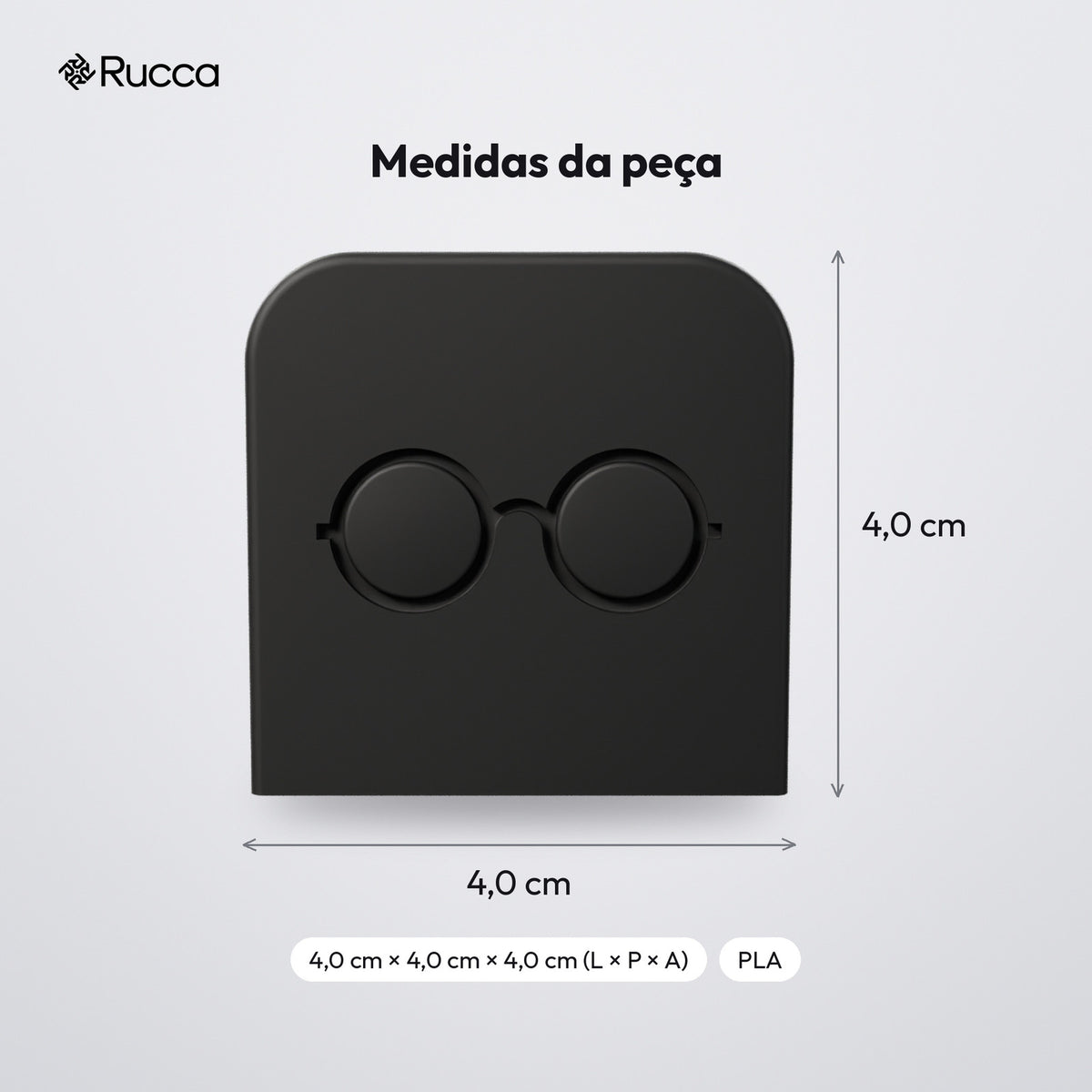 Suporte de Mesa para Óculos: medidas