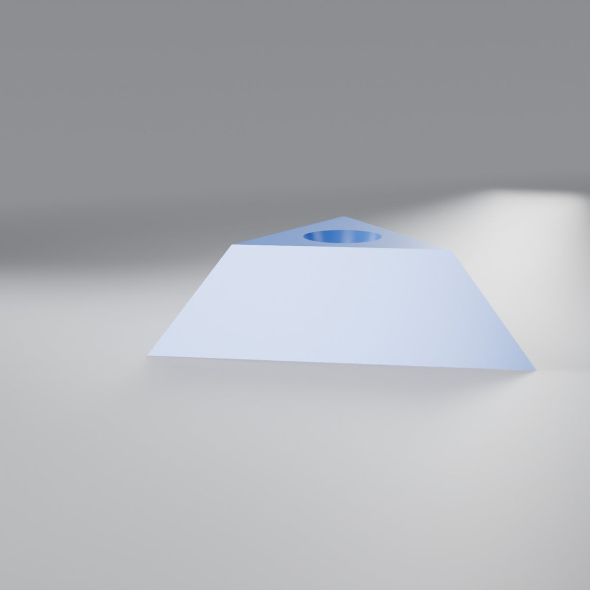 Suporte de Mesa Triangular para 1 Caneta, Azul Perolado
