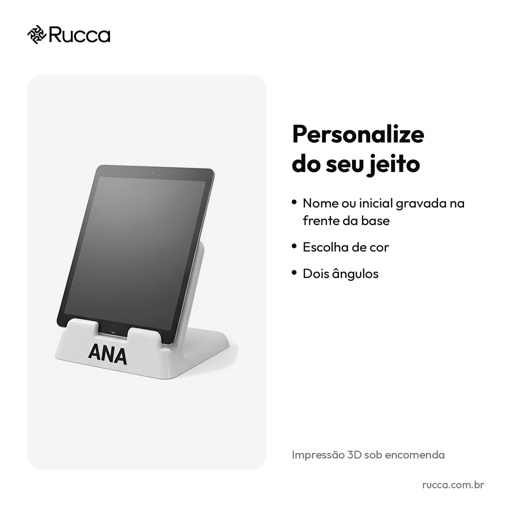 Suporte de tablet de mesa — Rucca 3D