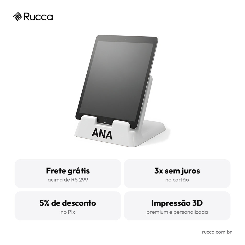 Suporte de tablet de mesa — Rucca 3D