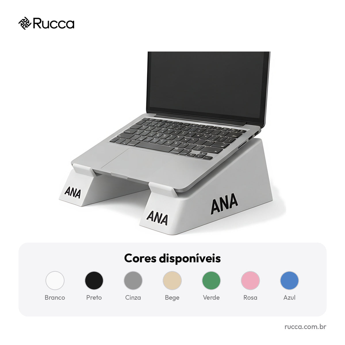 Suporte ergonômico para notebook — Rucca 3D
