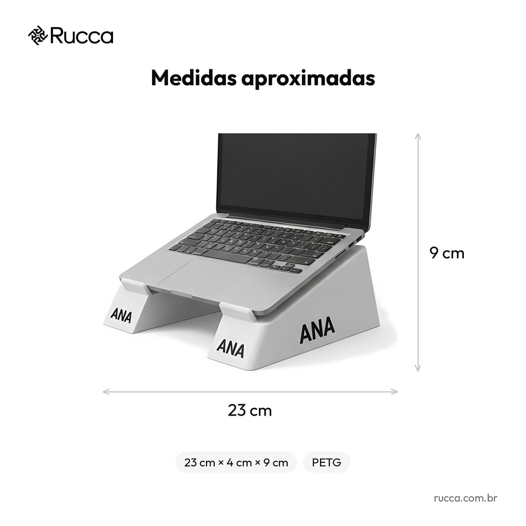 Suporte ergonômico para notebook — Rucca 3D