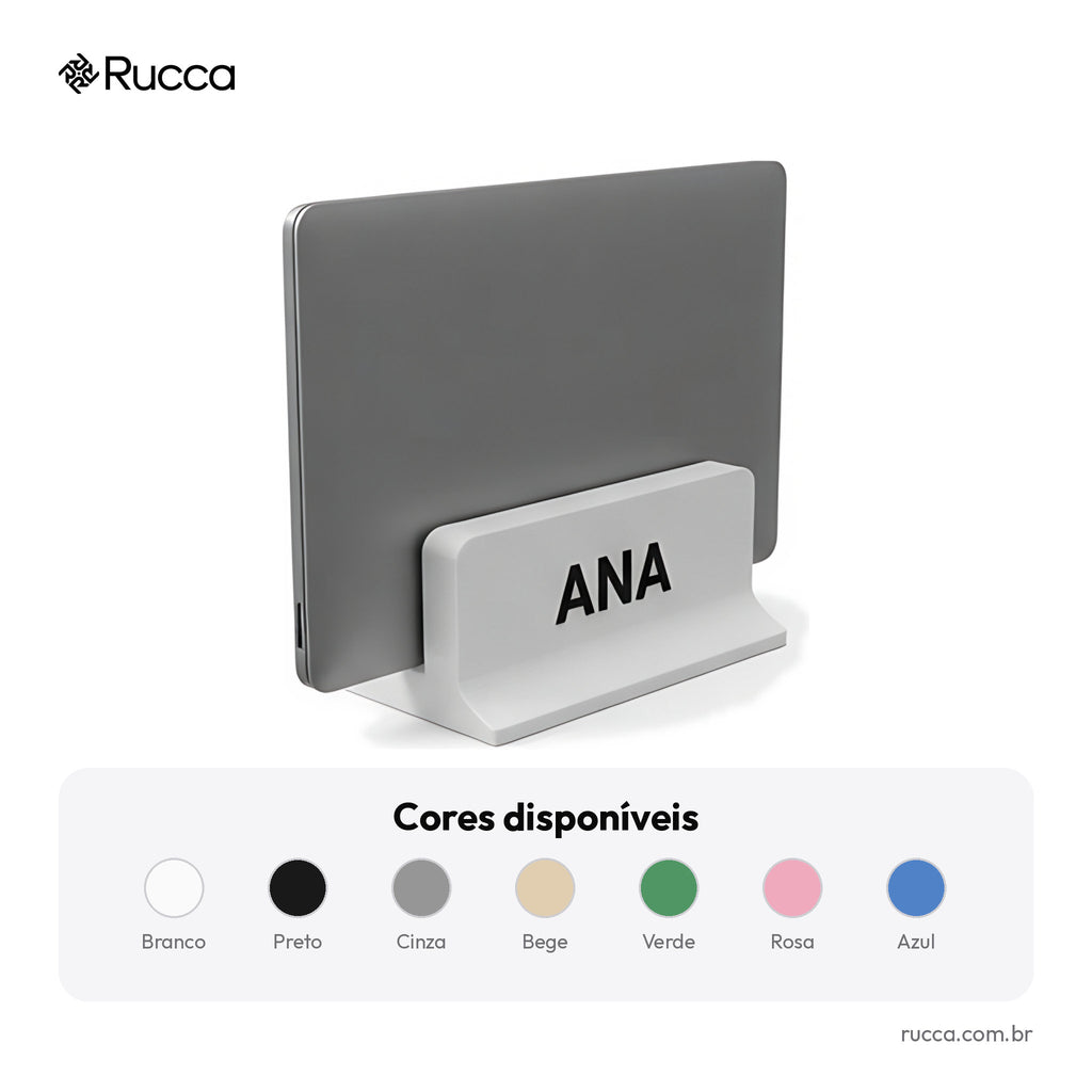 Suporte vertical para notebook — Rucca 3D