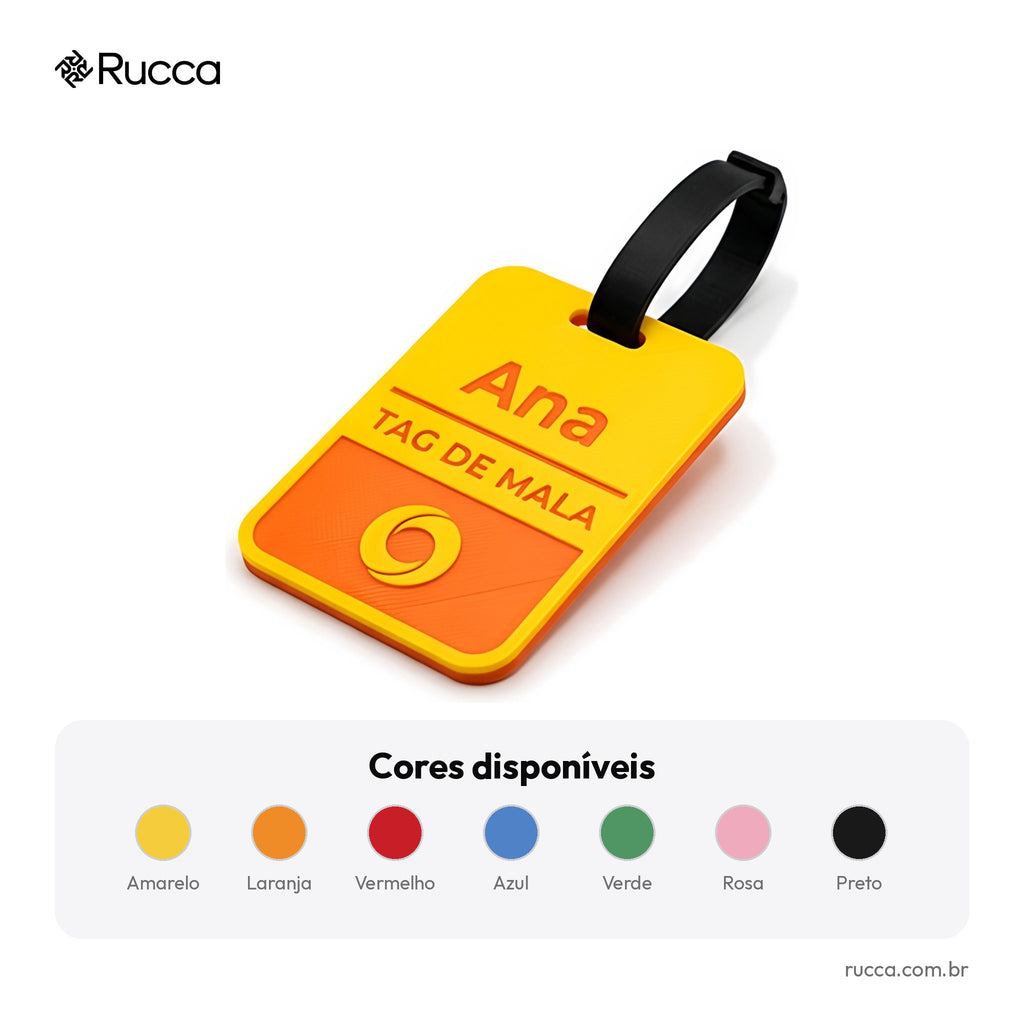 Tag de Mala com Logo — Rucca 3D