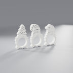 Trio de Gnomos de Natal Porta-Bombom, Branco