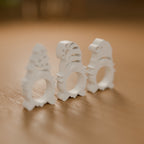 Trio de Gnomos de Natal Porta-Bombom, detalhe