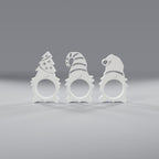 Trio de Gnomos de Natal Porta-Bombom, vista frontal