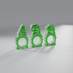 Trio de Gnomos de Natal Porta-Bombom, Verde Grama