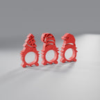 Trio de Gnomos de Natal Porta-Bombom, Vermelho Coração