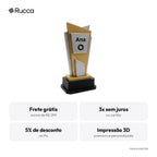 Troféu Corporativo Personalizado com Logo — Rucca 3D