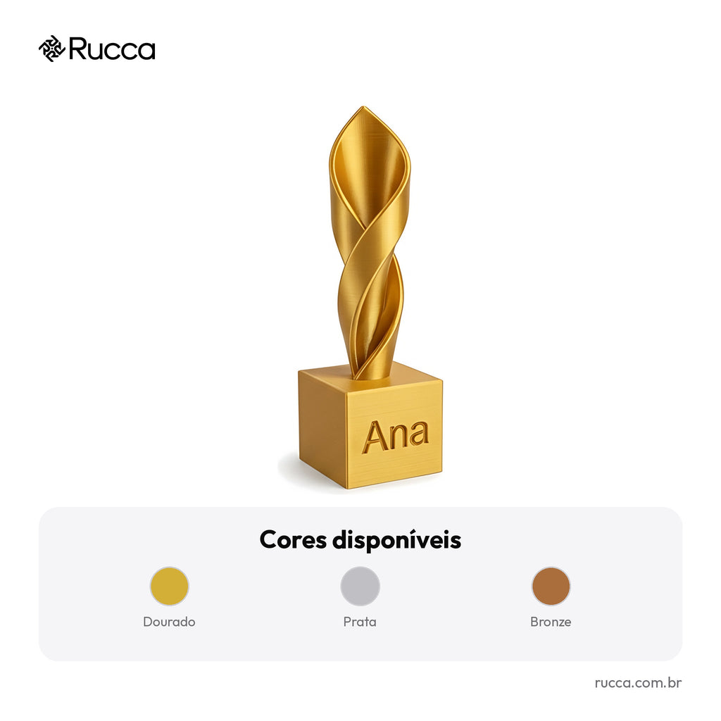 Troféu de Homenagem Personalizado — Rucca 3D