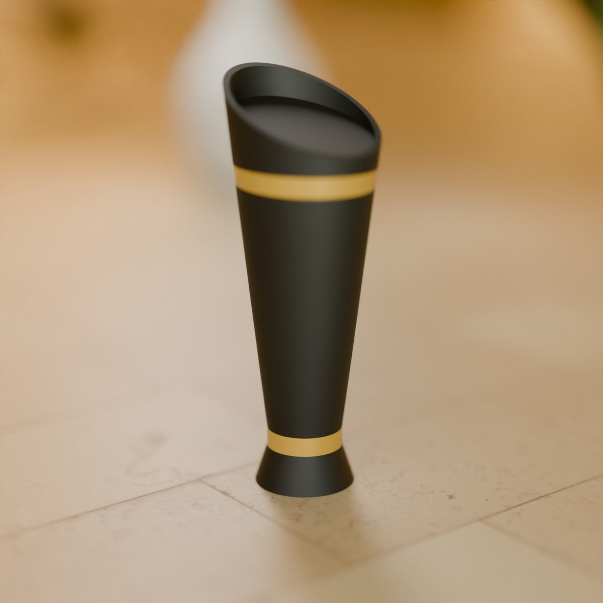 Troféu Taça Moderno com Placa Oval Lisa, detalhe