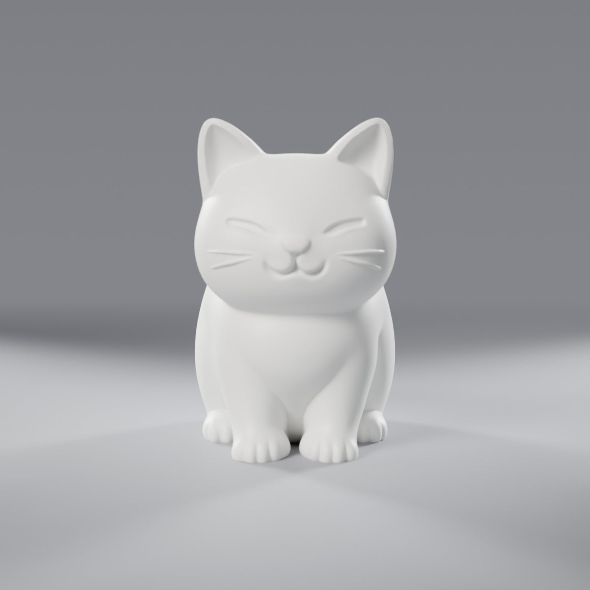 Vasinho Gatinho Sorridente para Plantas, vista frontal